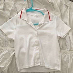 BRANDY MELVILLW white collared top